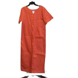 Vintage JRT linen blend rust dress size 8